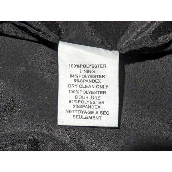 Trina Turk Leona embroidered V-back Sheath‎ black Tiered ruffled sleeves dress 8 - Picture 9 of 10